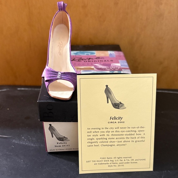 Just The Right Shoe Purple Open-Toe Heels - Picture 4 of 5